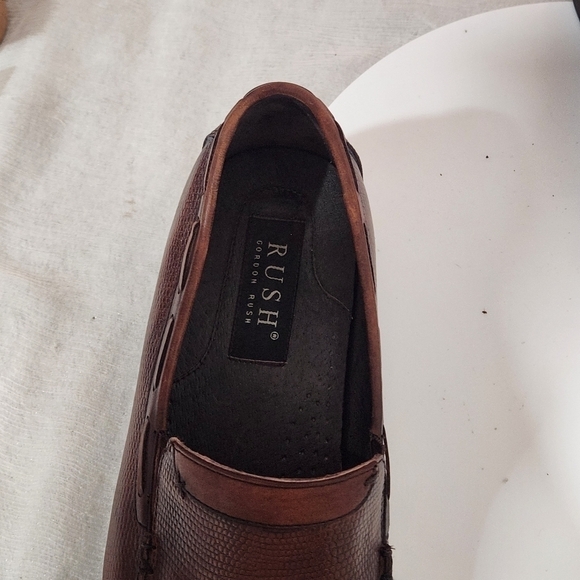 Rush By Gordon Rush Brown Leather Loafer Style Men\'s Slip on Dress Shoes Sz: 9
